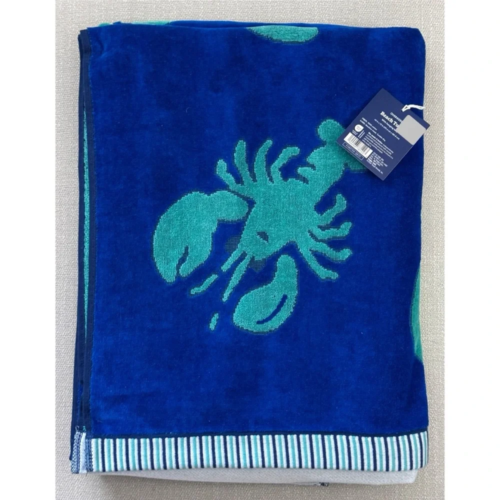 Roller Rabbit x Target Lobsters Beach Towel Cobalt‎ Blue